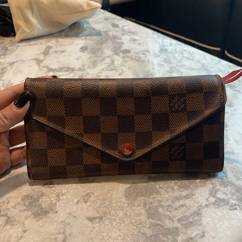 100% Authentic LV Damier Ebene Josephine Wallet